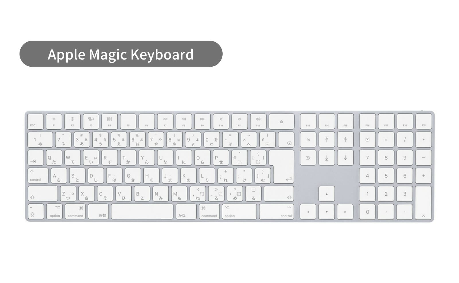 Apple Magic Keyboard(テンキー付き)｜MQ052J/A MQ052LL/A - GreenKeys ...