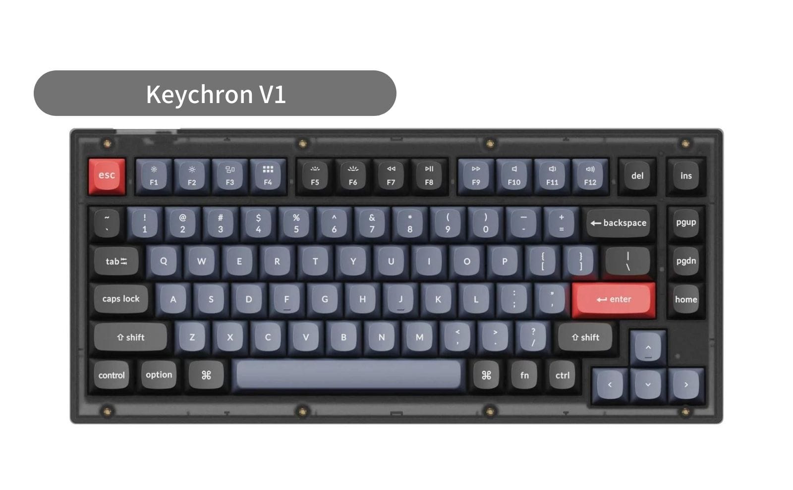 低反発 腰用 Keychron Q2 US配列 白ノブ付き Gateron赤軸