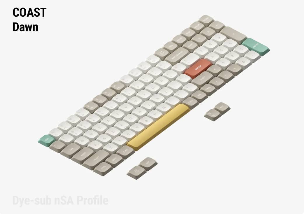 NuPhyとは?おしゃれなデザインで話題の新進気鋭のキーボードブランドについて紹介 270 COAST Dawn Keycaps