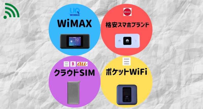 モバイルWiFiルーターサービスの種類